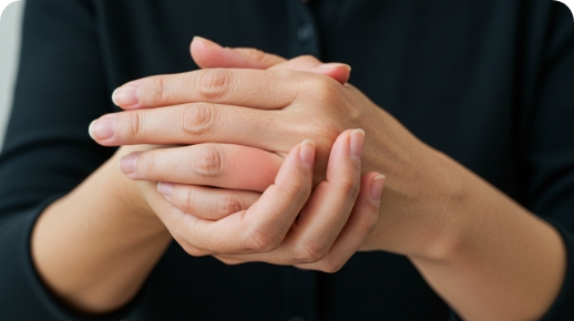 허리 통증과 함께 부종 동반