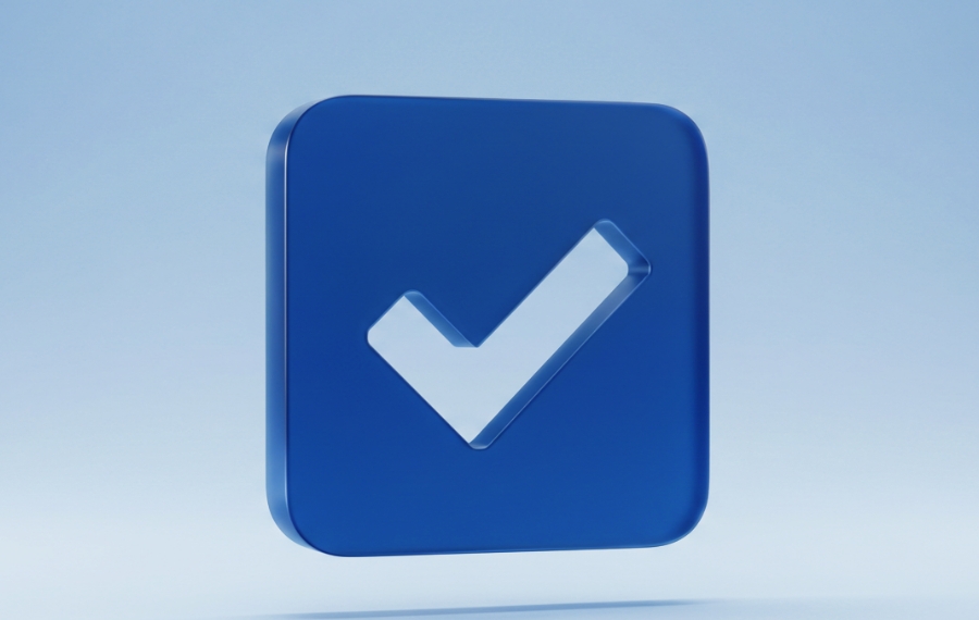 승인을 의미하는 체크 표시 아이콘