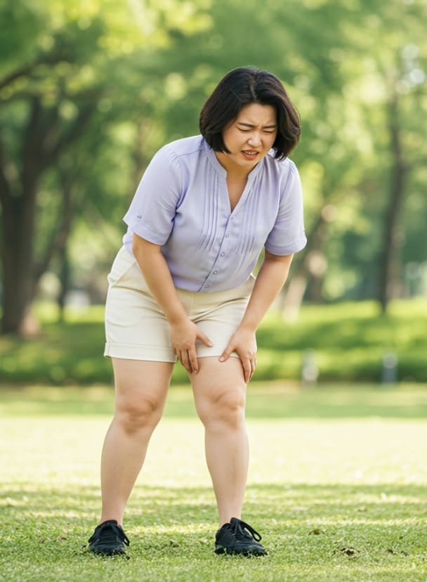 허리, 무릎 통증을 동반한 30대 여성