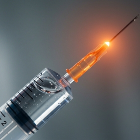 관절 부위에 열감이 있는 듯 붉게 표시된 치료 아이콘